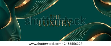 Green and Gold Luxury Background. Modern Classic Premium Design Template. Beautiful Marriage Invitation. Celebration Artwork for Business and Event occasion. Elegant Looking Creative Design Template.