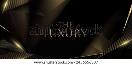 Black and Gold Award Background. Creative Concept Template. Classy Premium Wedding Card. Grand Luxury Decorative Banner for Wedding and Birthday. Premium Congratulations Card. Event Invitation.