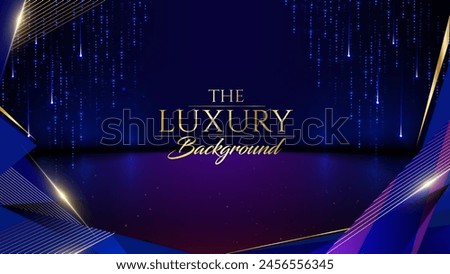 Blue and Gold Luxury Background. Modern Classic Premium Design Template. Beautiful Marriage Invitation. Celebration Artwork for Business and Event occasion. Elegant Looking Creative Design Template.