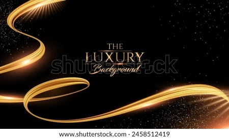 Black and Gold Luxury Background. Modern Classic Premium Design Template. Beautiful Marriage Invitation. Celebration Artwork for Business and Event occasion. Elegant Looking Creative Design Template.