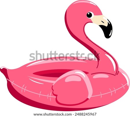 Image, Stock Photo Flamingo swimming animal