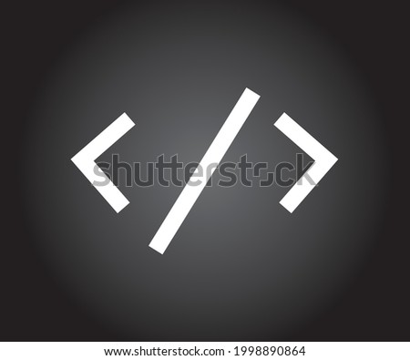 Coding vector with dark background