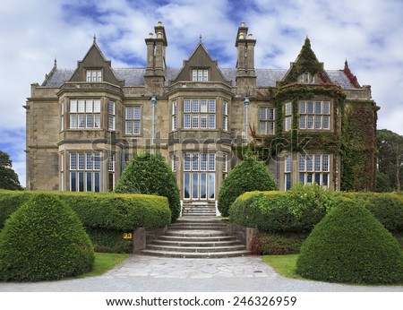 Killarney, Ireland - August 25, 2014: Muckross House in Killarney National Park. Ring of Kerry in Ireland