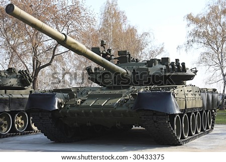 Modern military tank T-80.