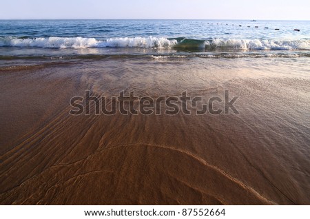 Sea surf. Mediterranean Sea. Turkey.
