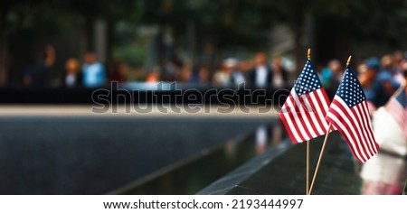 Similar – Image, Stock Photo American flag on street in New York City