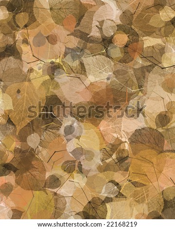 Autumn background with linden (tilia) leaves