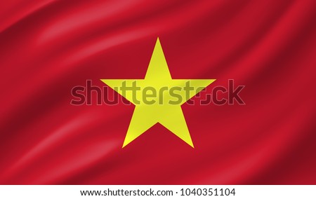 Vietnam Flag in Vector Illustration