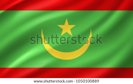 Mauritania Flag in Vector Illustration