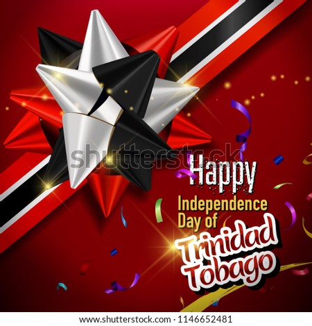 Happy Independence day of Trinidad & Tobago in Vector