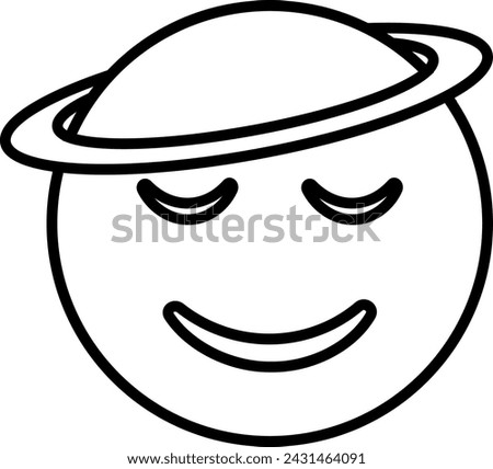 Emoji of a smiling face with a halo, symbolizing innocence or good deeds.