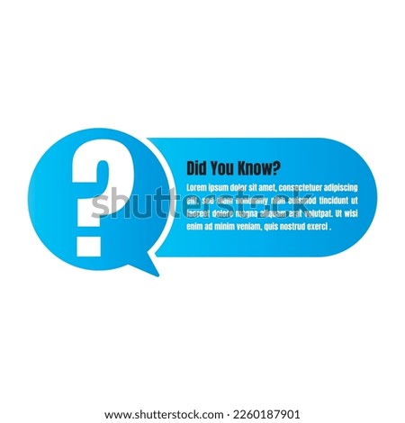 Did you know vector sign, did you know question design illustration