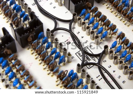 Electronic components on platine board Stock foto © 