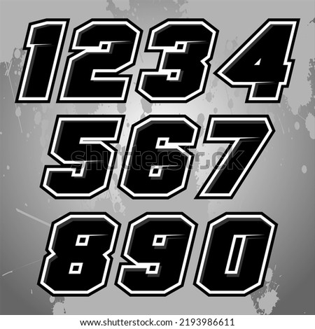 COOL RACING NUMBER CUT STYLE PACK. CAN BE CUSTOM, RACING NUMBER OFFROAD, RACING NUMBER
