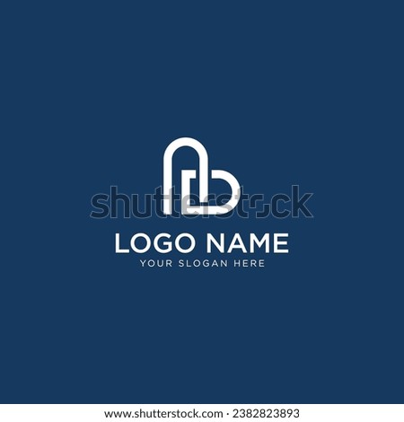initial letter AD logo design template modern minimalistic stock vector