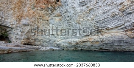 Beatiful slope and blue sea view Stok fotoğraf © 