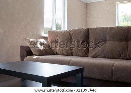 sofa in the living room of a country house