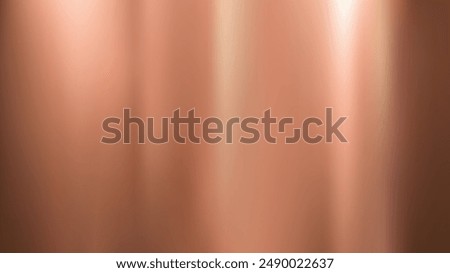 Bronze Copper Metal foil abstract background. Vector golden shine metallic gradient template.border, frame, ribbon design.Vector illustration