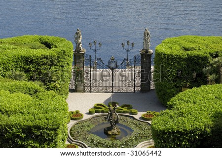 The gate of Villa Carlotta,Como,Italy.