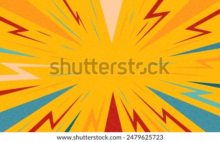 Blast zap lightning bolt explosion excitement abstract background, Posters, Banner Samples, Retro Colors from the 1970s 1900s, 70s, 80s, 90s. retro vintage 70s style stripes background poster lines.