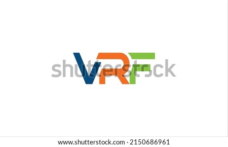 VRF logo vector. VR RF logo initial Imagine de stoc © 