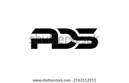PDS letter logo design vector