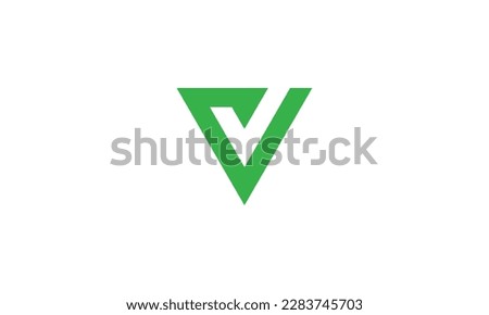 V logo. Initial letter V with verified logo