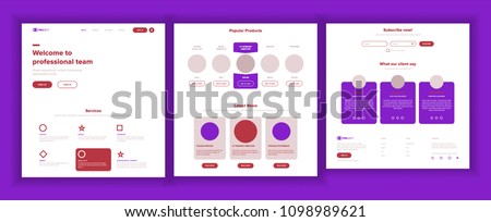 Main Web Page Design Vector. Website Business Graphic. Landing Template. Future Energy Project. Card Credit. Corporate Contact Form. Increase Experience. Illustration
