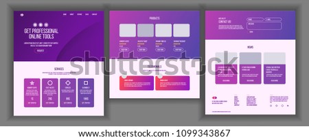 Website Template Vector. Page Business Landing. Web Page. Responsive Design Interface. Brainstorming Communication. Engineering Growth. Example Brand. Illustration
