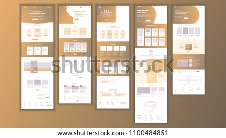 Web Page Design Vector. Website Business Screen. Internet Traffic. Landing Template. Corporate Dividend. Money Planning. Mining Money. Illustration