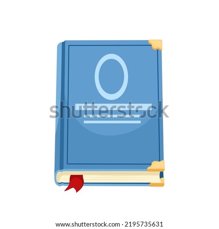 book close cartoon. blank cover, notebook page, booklet template book close vector illustration