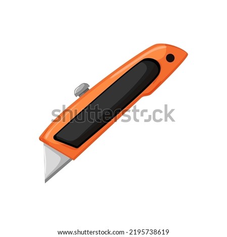 tool cutter knife cartoon. tool cutter knife sign. isolated symbol vector illustration Stockfoto © 