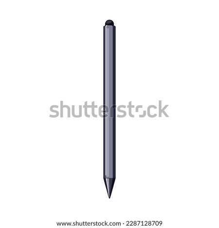 device stylus pen cartoon. technology computer, drawing tablet device stylus pen sign. isolated symbol vector illustration