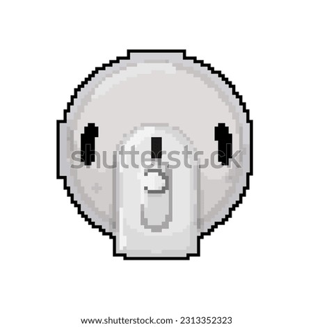 safety smoke detector game pixel art retro vector. bit safety smoke detector. old vintage illustration