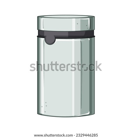 conserve metal tin can cartoon. silver packaging, lid ned, template product conserve metal tin can sign. isolated symbol vector illustration