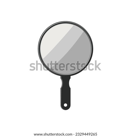 beauty hand mirror cartoon. reflection frame, glass makeup, female old beauty hand mirror sign. isolated symbol vector illustration