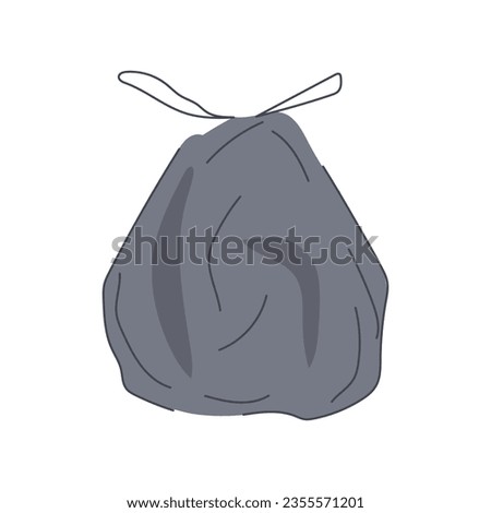 plastic trash bag cartoon. rubbish recycle, bin full, paper pack plastic trash bag sign. isolated symbol vector illustration