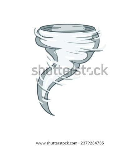 disaster tornado cartoon. destruction cloud, thunderstorm clouds, wind hurricane disaster tornado sign. isolated symbol vector illustration
