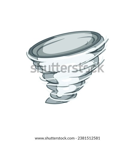 weather tornado cartoon. storm nature, danger twister, dark funnel weather tornado sign. isolated symbol vector illustration
