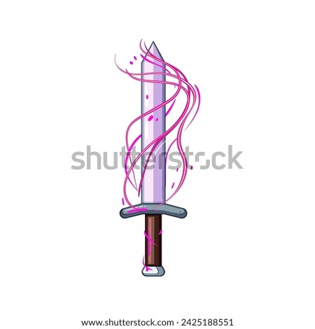 flame sword effect cartoon. game cut, blue slash, blade light flame sword effect sign. isolated symbol vector illustration
