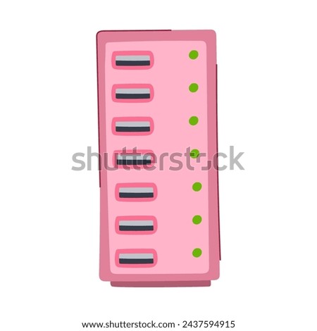 pc usb hub cartoon. input line, data laptop, hardware connector pc usb hub sign. isolated symbol vector illustration