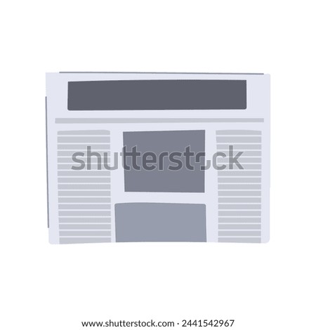 paper financial newspaper cartoon. headline daily, page template, mockup layout paper financial newspaper sign. isolated symbol vector illustration