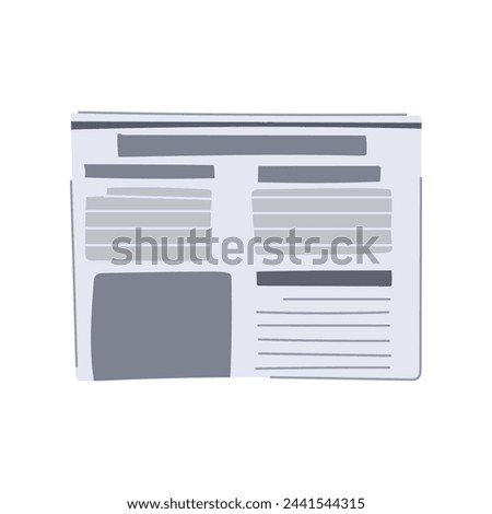 article financial newspaper cartoon. paper headline, daily page, template mockup article financial newspaper sign. isolated symbol vector illustration