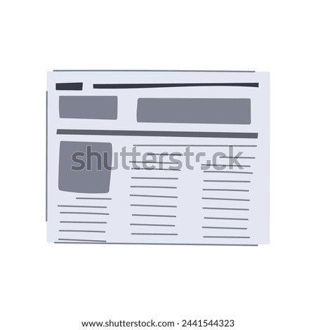 news financial newspaper cartoon. article paper, headline daily, page template news financial newspaper sign. isolated symbol vector illustration