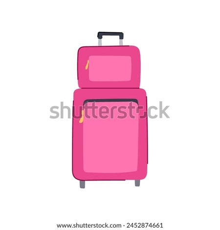 luggage suitcase cartoon. baggage carry, on suitcase, airport vacation luggage suitcase sign. isolated symbol vector illustration