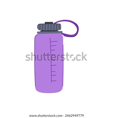 metal reusable water bottle cartoon. aluminum steel, mockup flask, blank thermo metal reusable water bottle sign. isolated symbol vector illustration