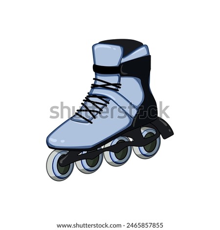 fitness inline skates cartoon. pair leg, skating logo, perseverance woman fitness inline skates sign. isolated symbol vector illustration