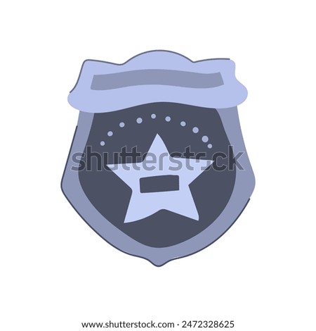 star sheriff badge cartoon. police western, west law, emblem deputy star sheriff badge sign. isolated symbol vector illustration