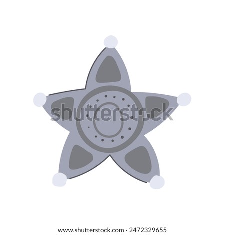 law sheriff badge cartoon. emblem deputy, old vintage, security gold law sheriff badge sign. isolated symbol vector illustration