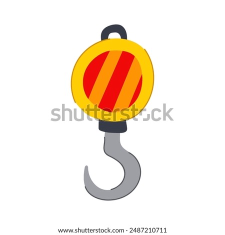 lift crane hook cartoon. construction lifting, heavy industry, sign logo lift crane hook sign. isolated symbol vector illustration